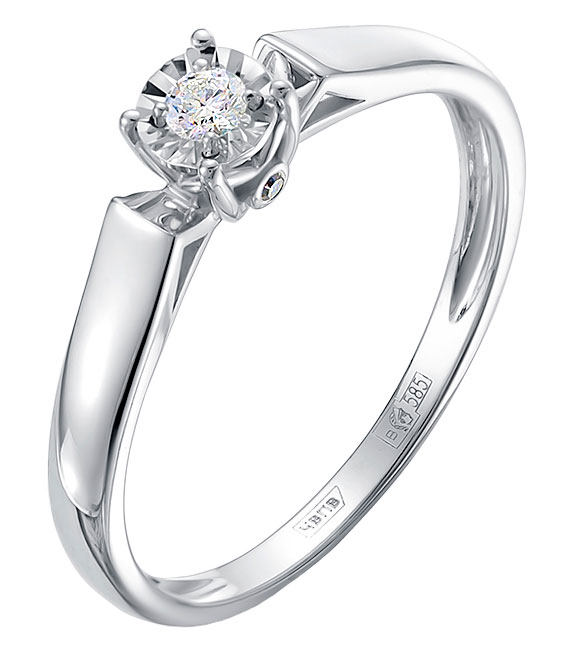 Помолвочное кольцо из белого золота Vesna jewelry 11495-259-46-00 с бриллиантами
