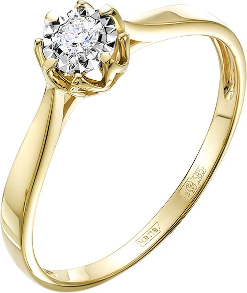 Золотое помолвочное кольцо Vesna jewelry 11498-359-00-00 с бриллиантом