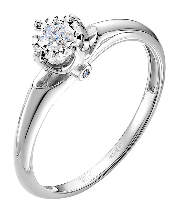Помолвочное кольцо из белого золота Vesna jewelry 11501-259-46-00 с бриллиантами