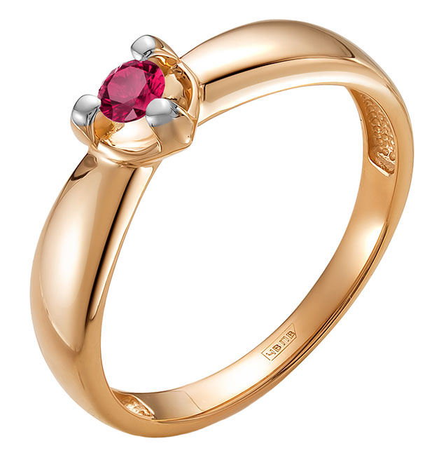 Золотое кольцо Vesna jewelry 11774-151-12-00 с рубином