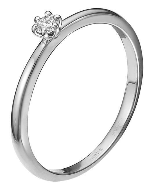 Помолвочное кольцо из белого золота Vesna jewelry 11999-251-00-00 с бриллиантом