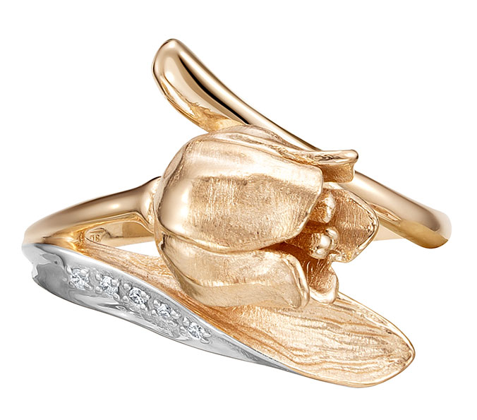 Золотое кольцо Vesna jewelry 12102-151-00-00 c бриллиантом