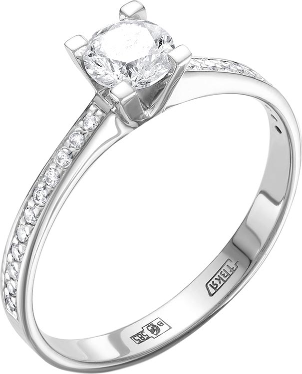 Помолвочное кольцо из белого золота Vesna jewelry 1572-251-00-00 с бриллиантами