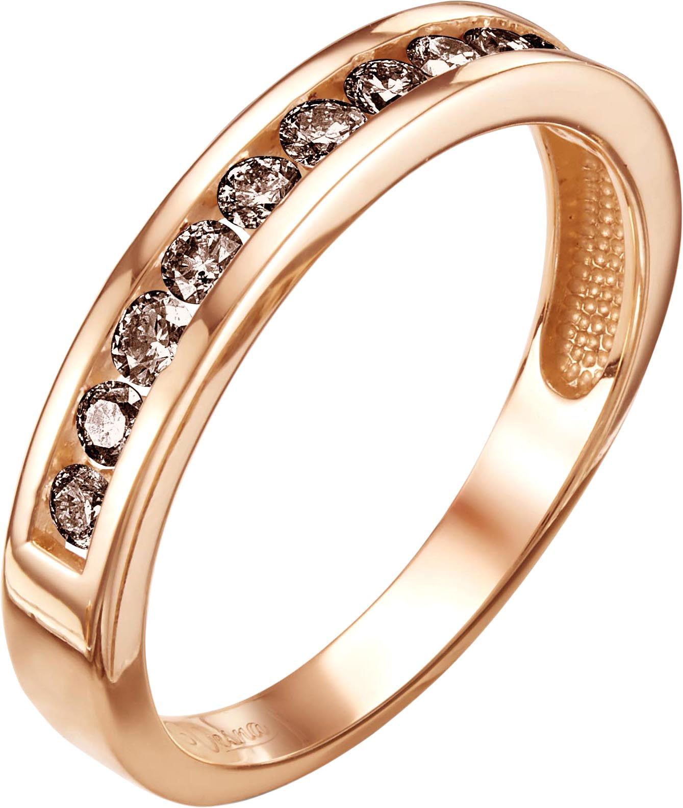 Золотое кольцо Vesna jewelry 1836-151-09-00 с коньячными бриллиантами