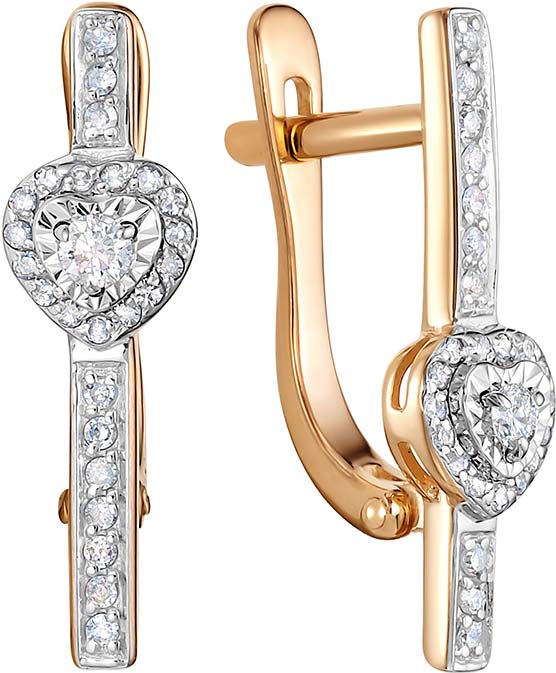 Золотые серьги Vesna jewelry 22013-159-46-00 с бриллиантами