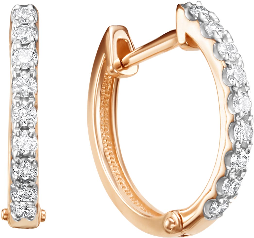 Золотые серьги Vesna jewelry 2554-151-00-00 с бриллиантами