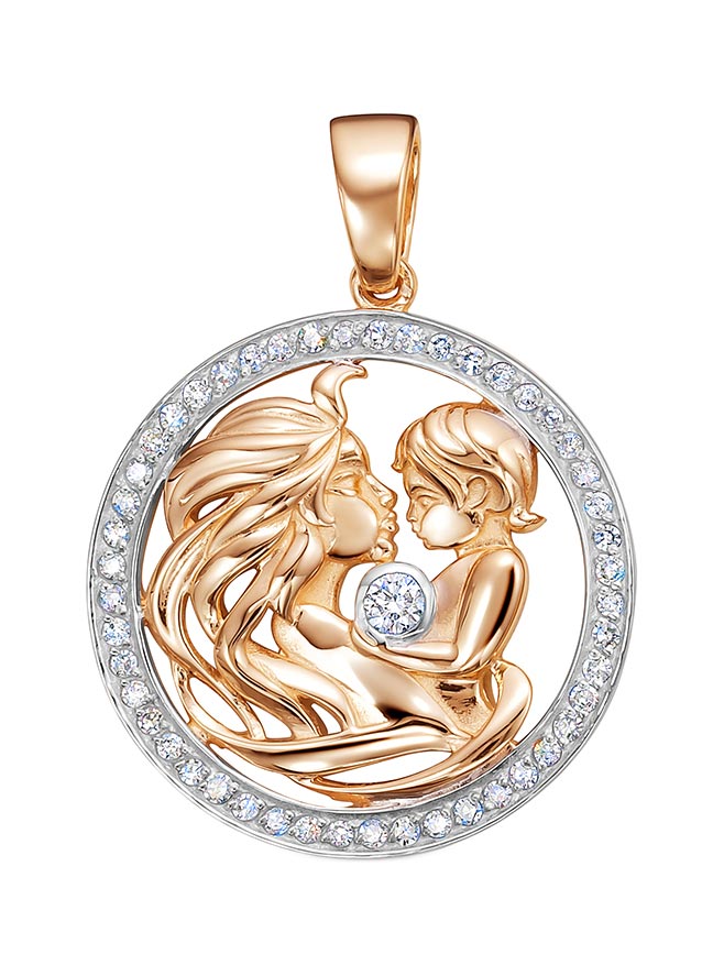 Золотой кулон Vesna jewelry 31294-151-46-00 c бриллиантами