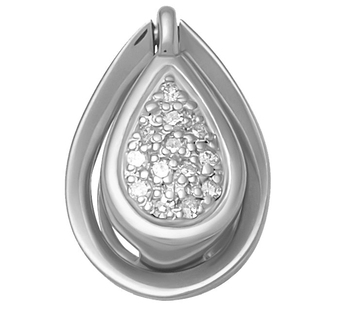Кулон из белого золота Vesna jewelry 3969-251-01-00 с бриллиантами