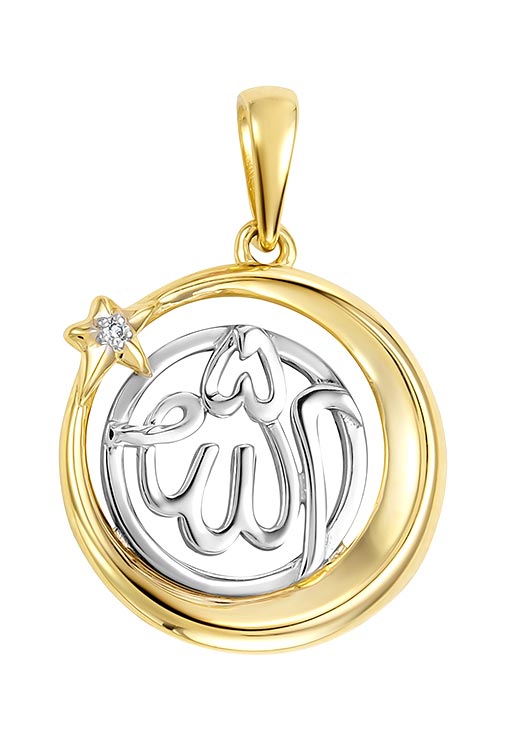 Золотой медальон Vesna jewelry 8055-351-01-00 с бриллиантом
