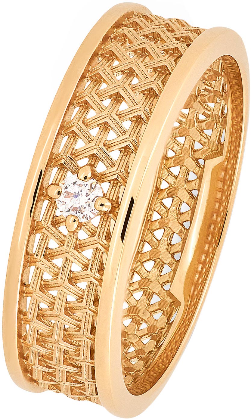 Золотое обручальное кольцо Владимир Пичугов AK1.2.1 с бриллиантом