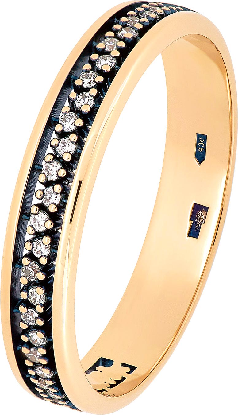 Золотое обручальное кольцо Владимир Пичугов KF1.2.29-V с бриллиантами