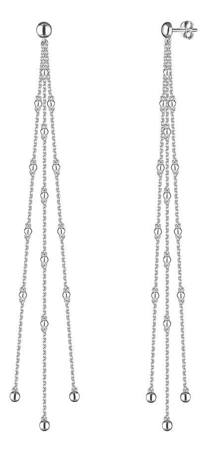 Серебряные длинные серьги ''Физз'' WANNA?BE! E306-01