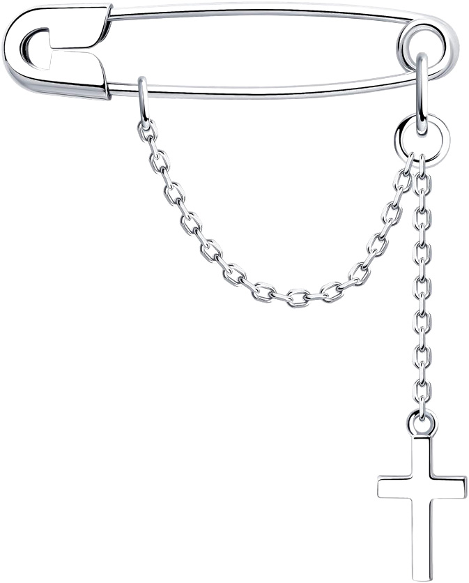 Броши Yana Jewellery 117/08W-cross-chain