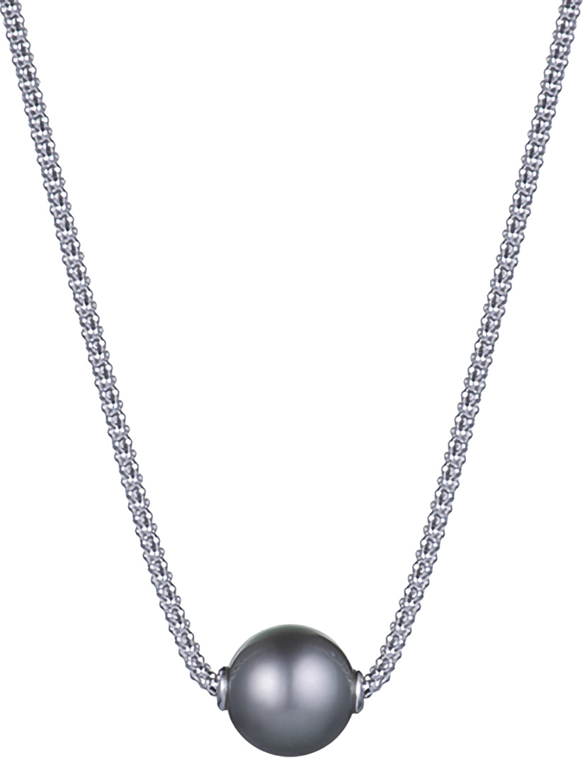 Серебряное колье с подвеской Yana  Jewellery 222/04W-pearl-Tahiti с черным жемчугом
