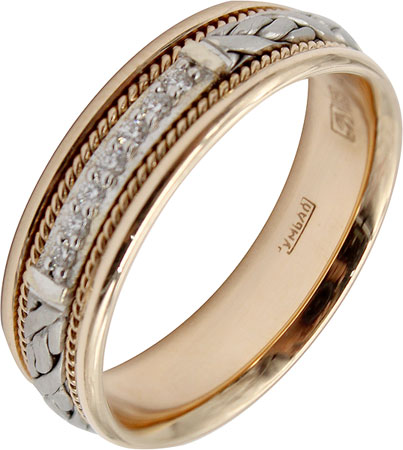 Золотое обручальное кольцо Yaselisa HM-2212kd с бриллиантами