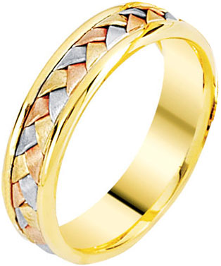 Золотое обручальное парное кольцо Yaselisa V-1037