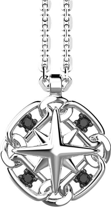 Мужское серебряное колье Zancan ESC015 cо шпинелью