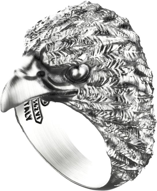 Мужское серебряное кольцо ''Орел'' Zancan EXA199