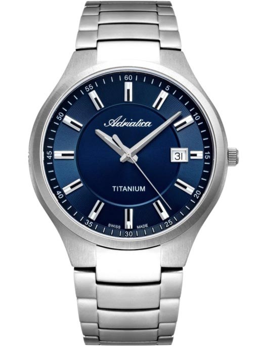 Швейцарские титановые наручные часы Adriatica A8329.4115Q