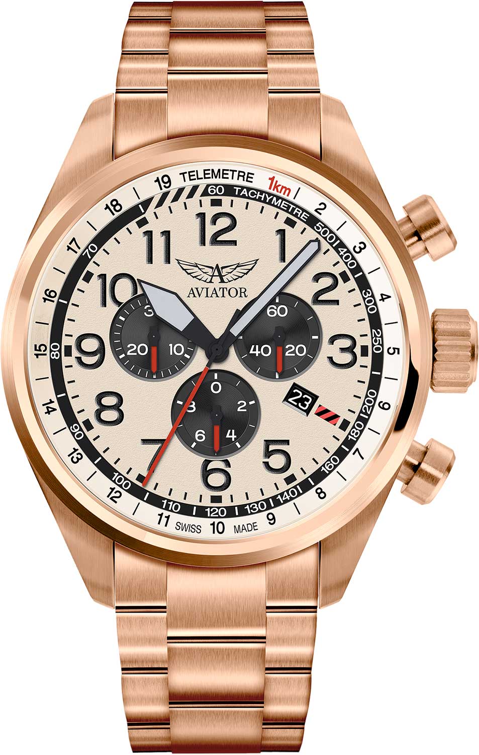 Швейцарские наручные часы Aviator V.2.25.2.173.5 с хронографом