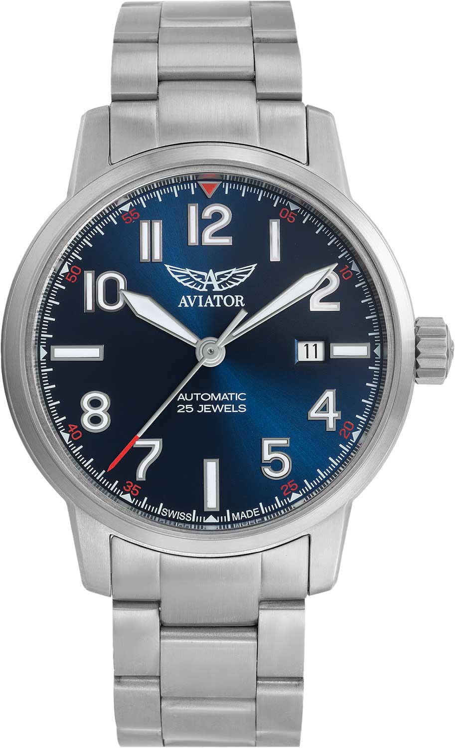 Швейцарские механические наручные часы Aviator V.3.21.0.138.5