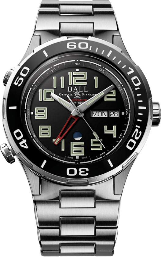 Швейцарские механические титановые наручные часы BALL DG3036B-S1C-BK