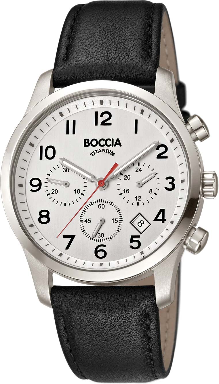 Титановые наручные часы Boccia Titanium 3749-01 с хронографом
