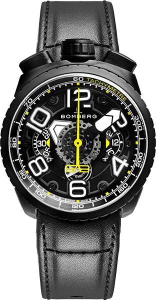 Швейцарские механические наручные часы Bomberg BS47CHAPBA.041-6.3 с хронографом