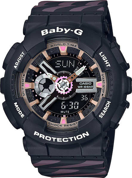 Японские наручные часы Casio Baby-G BA-110CH-1A с хронографом