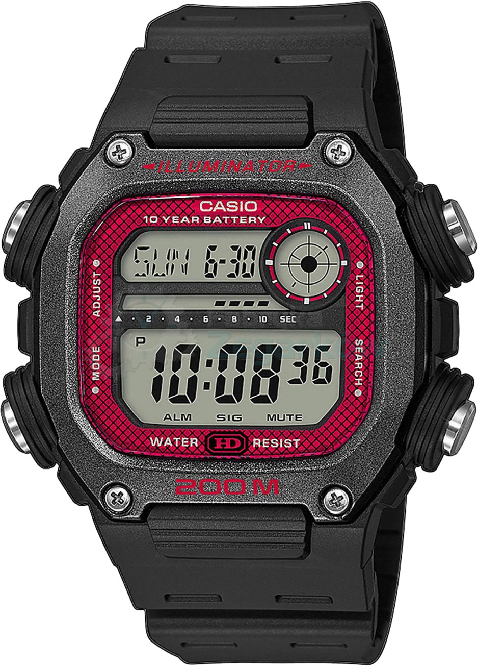 Японские наручные часы Casio Collection DW-291H-1BVEF с хронографом