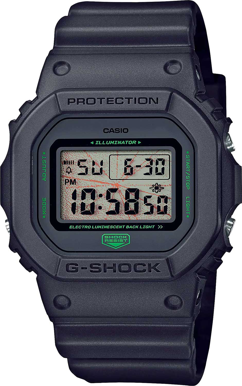 Японские наручные часы Casio G-SHOCK DW-5600MNT-1 с хронографом