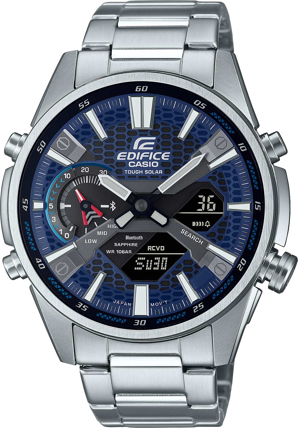 Японские наручные часы Casio Edifice ECB-S100D-2AEF с хронографом