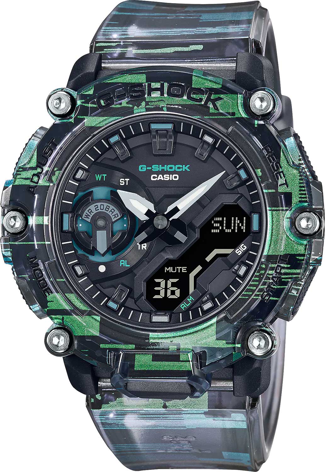 Японские наручные часы Casio G-SHOCK GA-2200NN-1A с хронографом