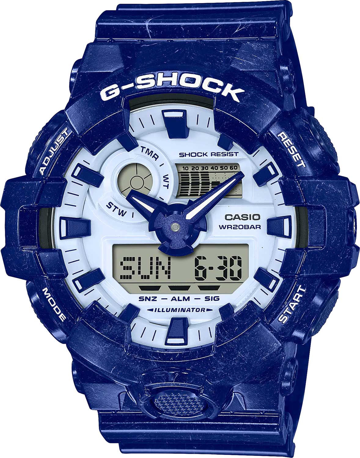 Японские наручные часы Casio G-SHOCK GA-700BWP-2A с хронографом