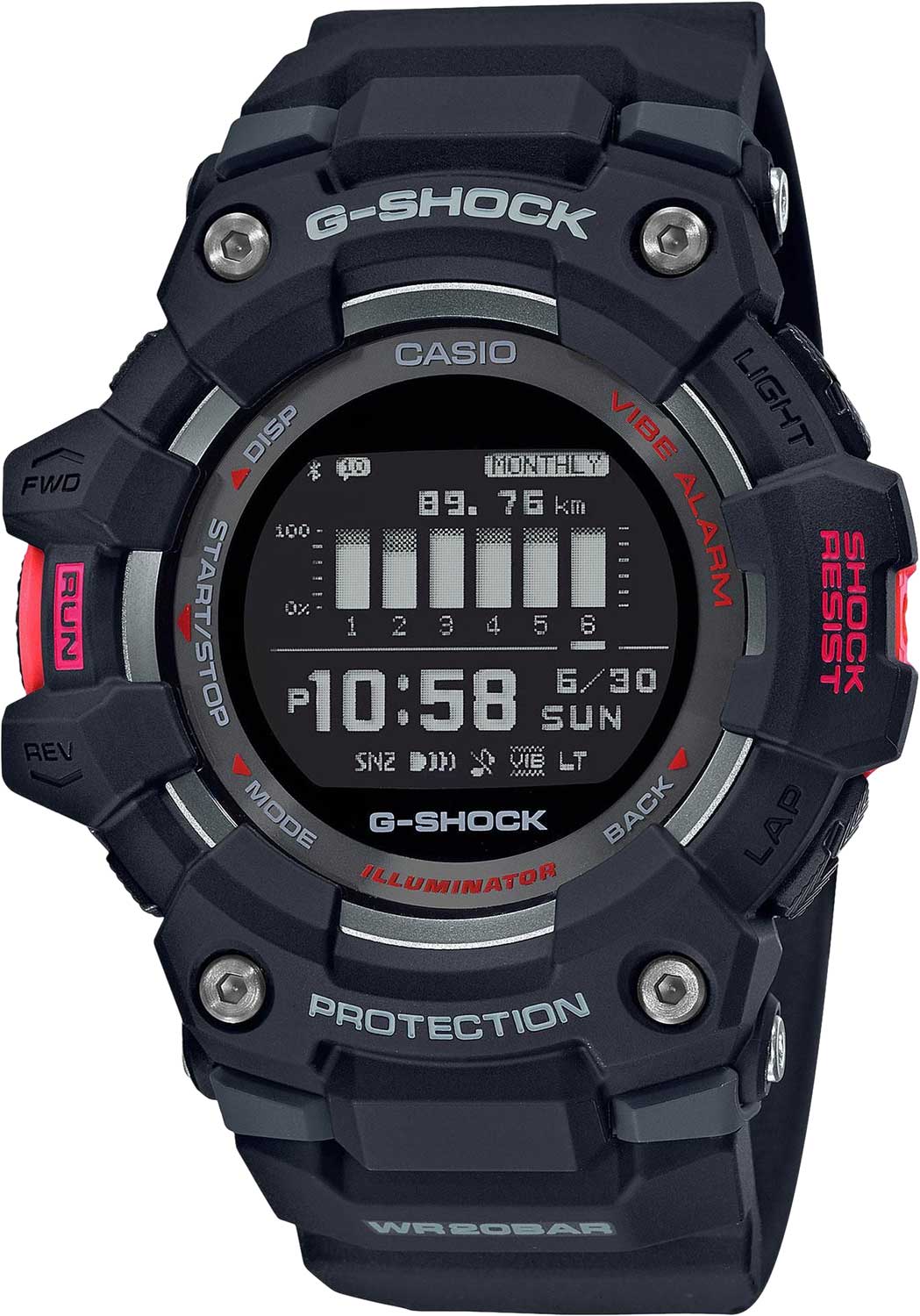 Японские спортивные наручные часы Casio G-SHOCK GBD-100-1 с хронографом