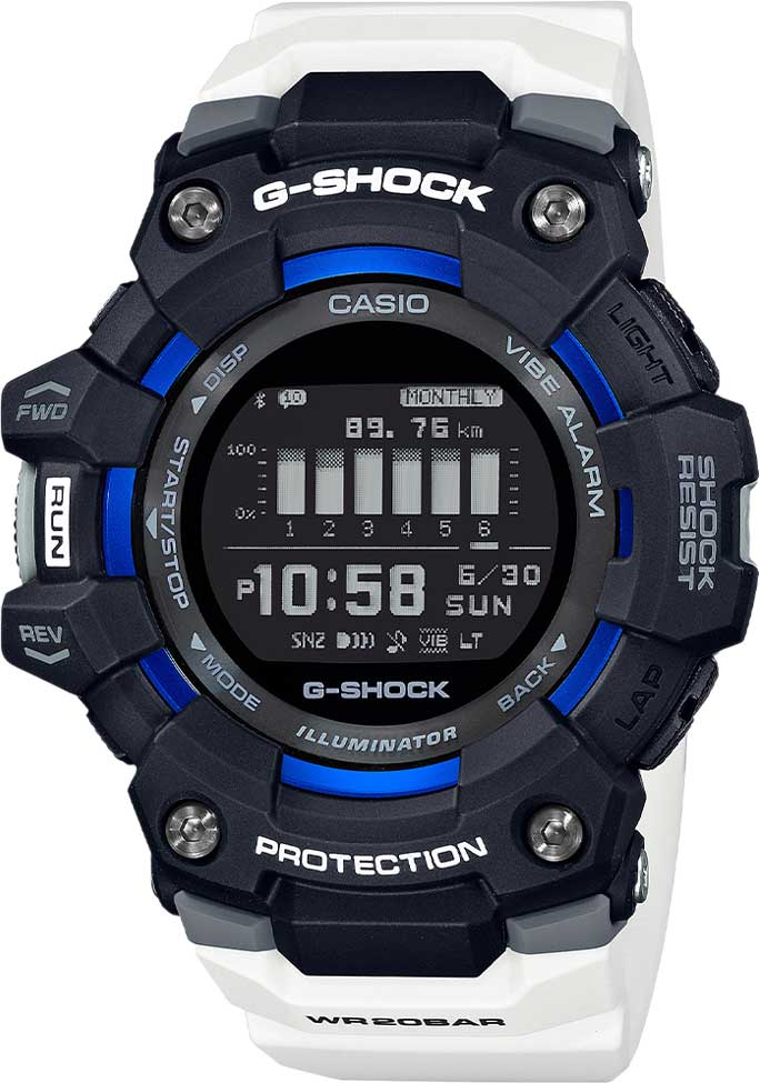 Японские спортивные наручные часы Casio G-SHOCK GBD-100-1A7 с хронографом