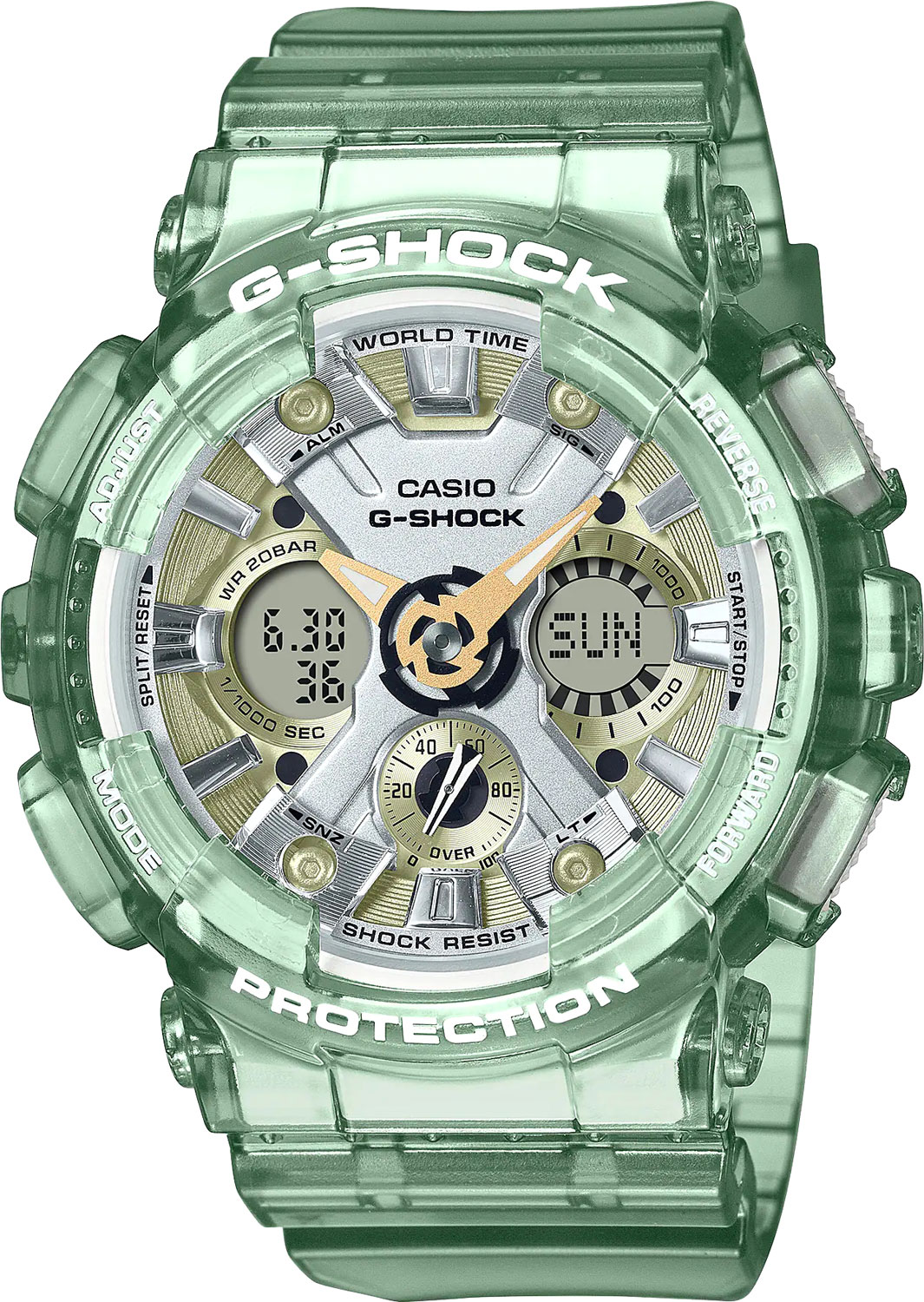 Японские наручные часы Casio G-SHOCK GMA-S120GS-3AER с хронографом