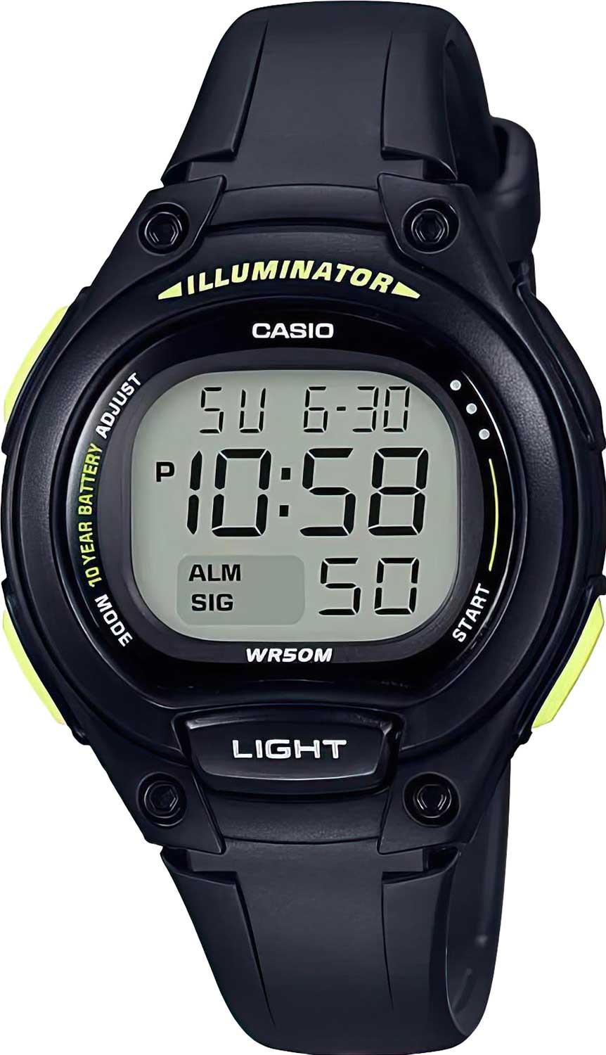Японские наручные часы Casio Collection LW-203-1B с хронографом