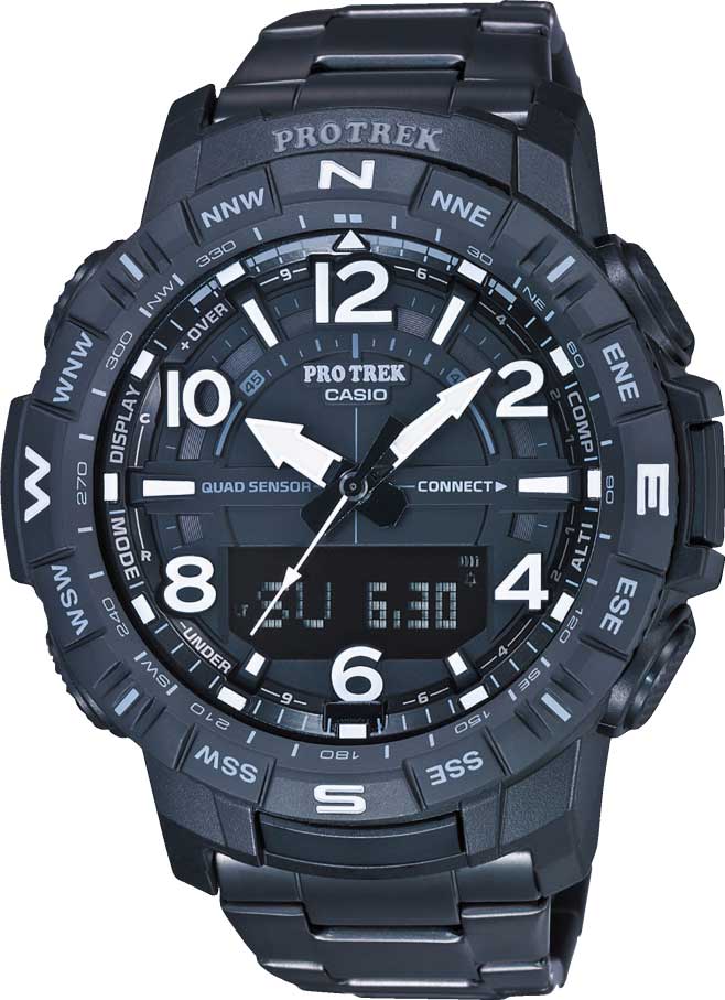 Японские спортивные наручные часы Casio Pro Trek PRT-B50YT-1ER с хронографом