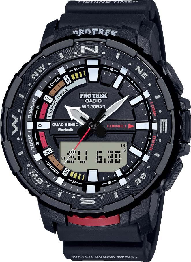 Японские спортивные наручные часы Casio Pro Trek PRT-B70-1ER с хронографом