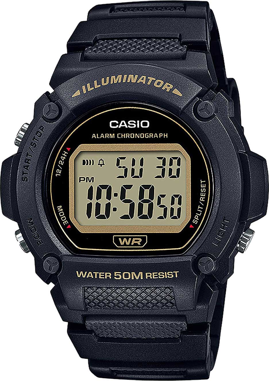 Японские наручные часы Casio Collection W-219H-1A2VEF с хронографом