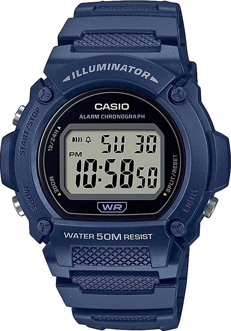 Японские наручные часы Casio Collection W-219H-2AVEF с хронографом