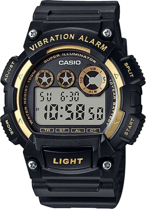 Японские наручные часы Casio Collection W-735H-1A2 с хронографом