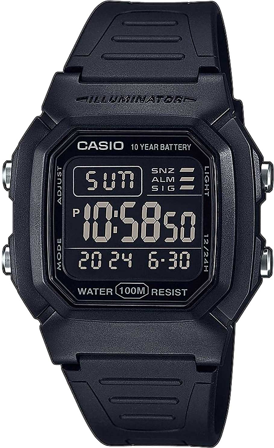 Японские наручные часы Casio Collection W-800H-1BVES с хронографом