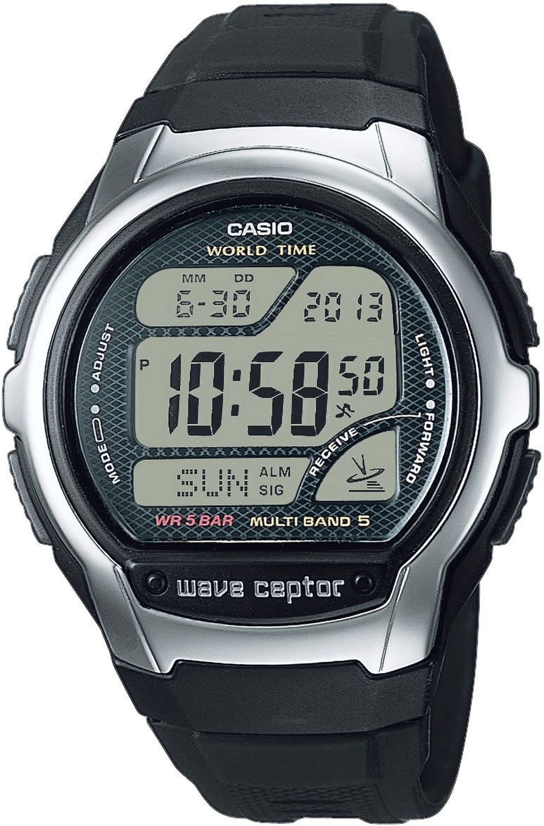 Японские наручные часы Casio Radio Controlled WV-58R-1AEF с хронографом