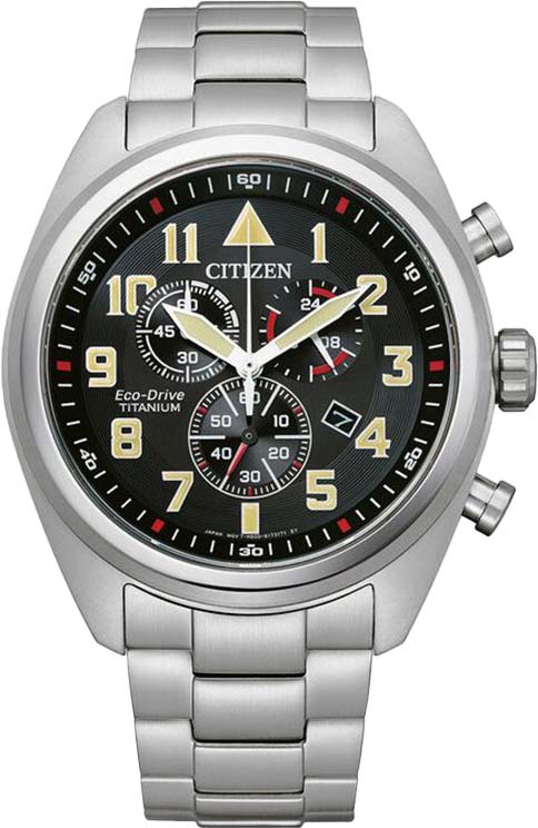 Японские титановые наручные часы Citizen AT2480-81E с хронографом