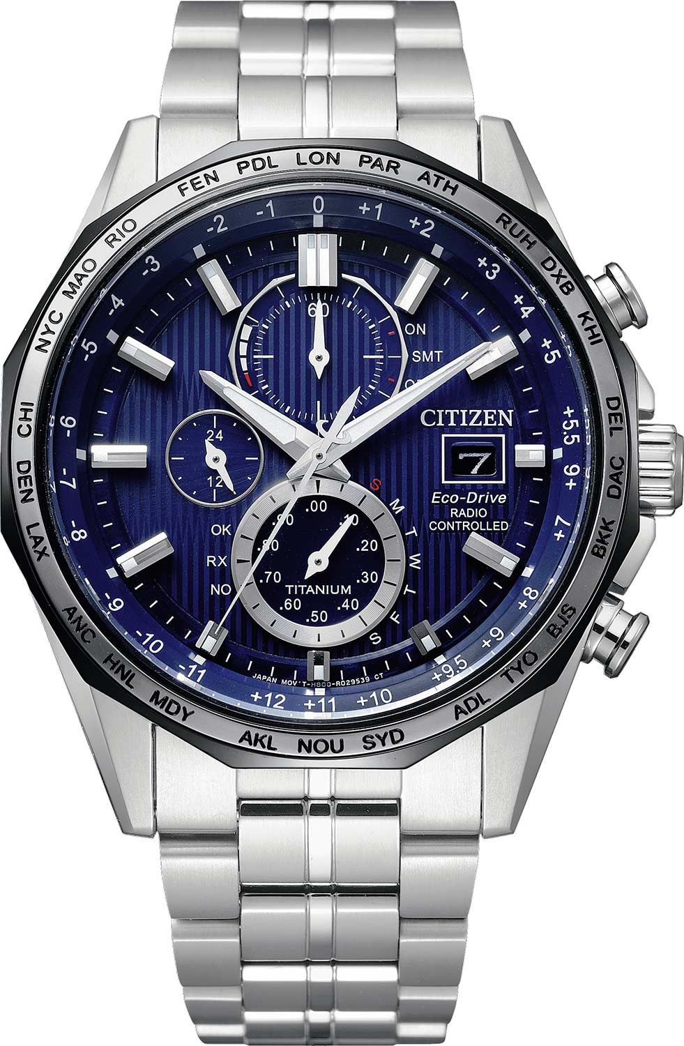 Японские титановые наручные часы Citizen AT8218-81L с хронографом