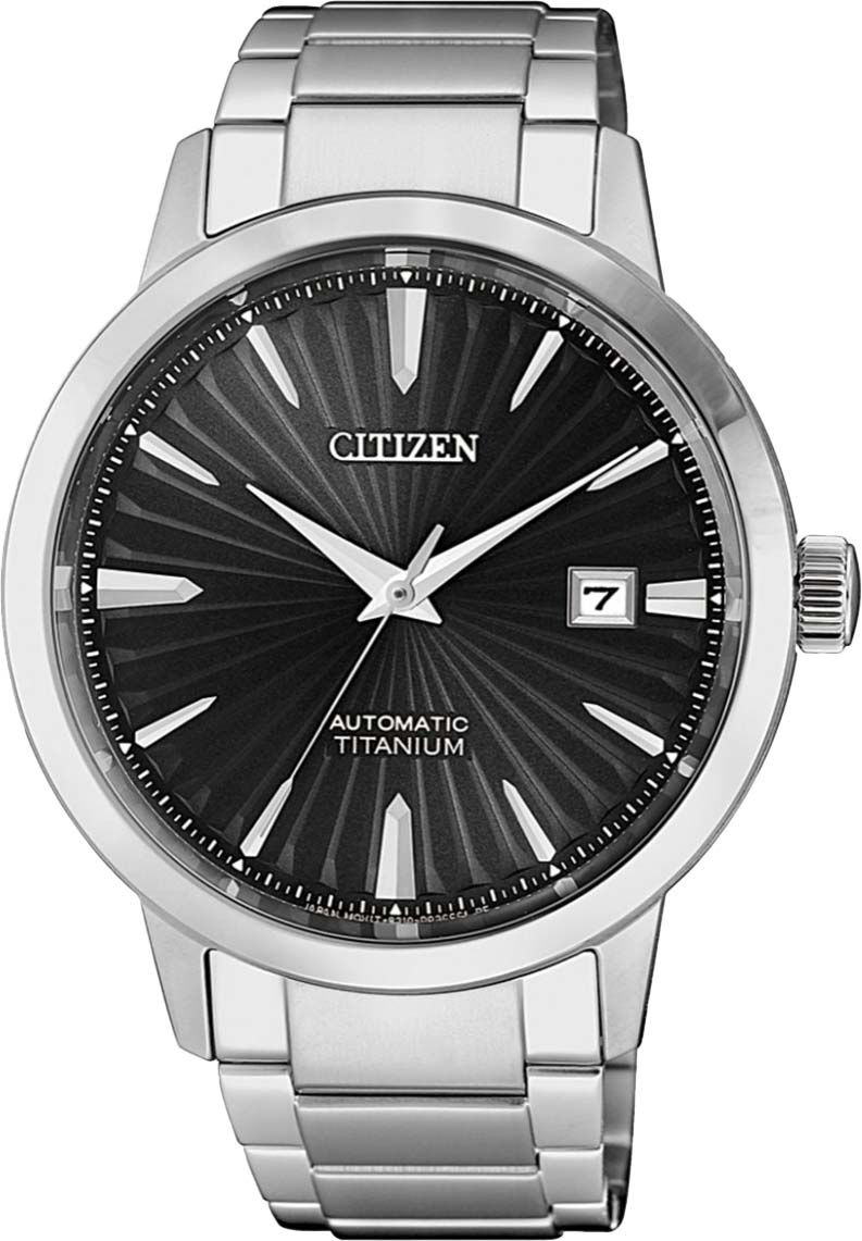 Японские механические титановые наручные часы Citizen NJ2180-89H