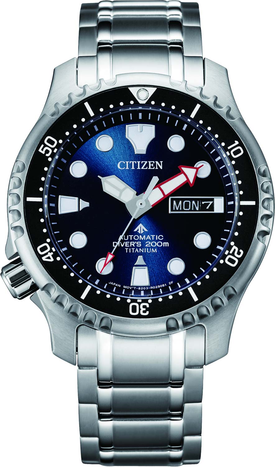 Японские механические титановые наручные часы Citizen NY0100-50M