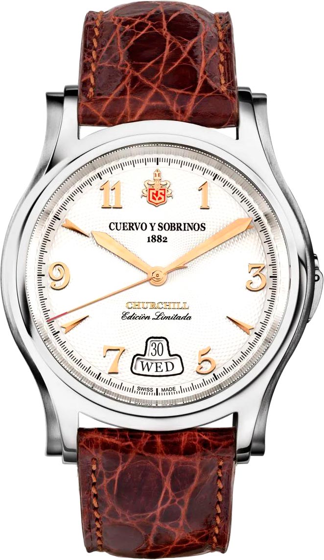 Швейцарские механические титановые наручные часы Cuervo y Sobrinos 2810.1YG